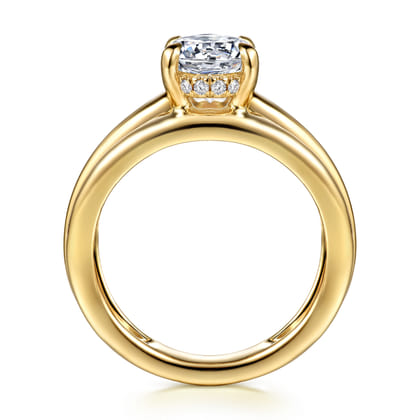Bexley - 14K Yellow Gold Split Shank Oval Diamond Engagement Ring