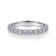 Bijou - 14K White Gold Prong Set Diamond Wedding Band