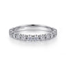 Straight Wedding Ring in 14k White Gold with Round Natural Diamond at Gabriel & Co.