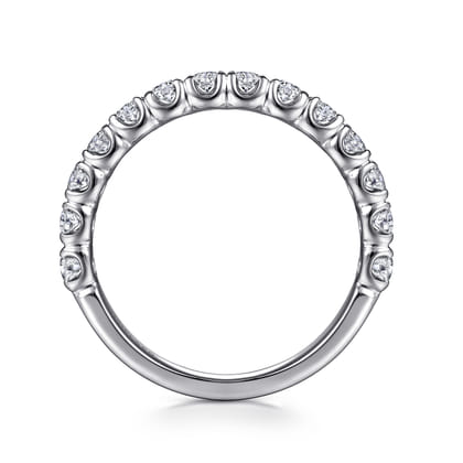 Bijou - 14K White Gold Prong Set Diamond Wedding Band