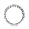 Straight Wedding Ring in 14k White Gold with Round Natural Diamond at Gabriel & Co.