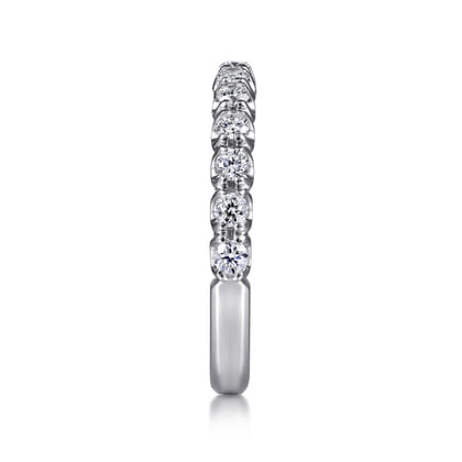 Bijou - 14K White Gold Prong Set Diamond Wedding Band
