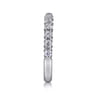 Straight Wedding Ring in 14k White Gold with Round Natural Diamond at Gabriel & Co.