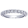 Straight Wedding Ring in 14k White Gold with Round Natural Diamond at Gabriel & Co.