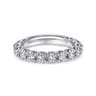 Straight Wedding Ring in 14k White Gold with Round Natural Diamond at Gabriel & Co.