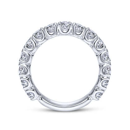 Bijou - 14K White Gold Prong Set Diamond Wedding Band