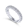 Straight Wedding Ring in 14k White Gold with Round Natural Diamond at Gabriel & Co.
