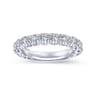 Straight Wedding Ring in 14k White Gold with Round Natural Diamond at Gabriel & Co.