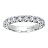 Straight Wedding Ring in 14k White Gold with Round Natural Diamond at Gabriel & Co.