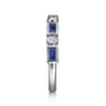 Straight Wedding Ring in 14k White Gold with Baguette Sapphire at Gabriel & Co.