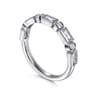 Straight Wedding Ring in 14k White Gold with Baguette Natural Diamond at Gabriel & Co.