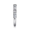 Straight Wedding Ring in 14k White Gold with Baguette Natural Diamond at Gabriel & Co.