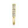 Fancy Wedding Ring in 14k Yellow Gold with Baguette Natural Diamond at Gabriel & Co.