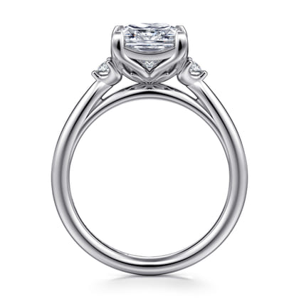 Blaise - 14K White Gold Princess Cut Three Stone Diamond Engagement Ring