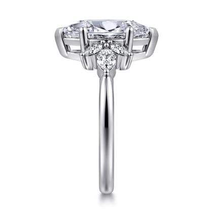 Bleine - 14K White Gold Marquise Shape Diamond Engagement Ring
