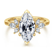 Bleine - 14K Yellow Gold Marquise Shape Diamond Engagement Ring