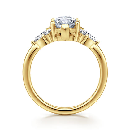 Bleine - 14K Yellow Gold Marquise Shape Diamond Engagement Ring