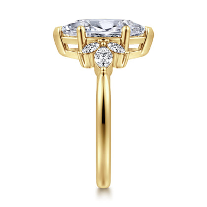 Bleine - 14K Yellow Gold Marquise Shape Diamond Engagement Ring