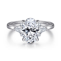 Boa - 14K White Gold Oval Diamond Engagement Ring