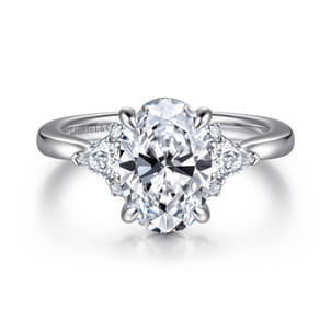 Boa - 14K White Gold Oval Diamond Engagement Ring