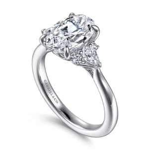 Boa - 14K White Gold Oval Diamond Engagement Ring