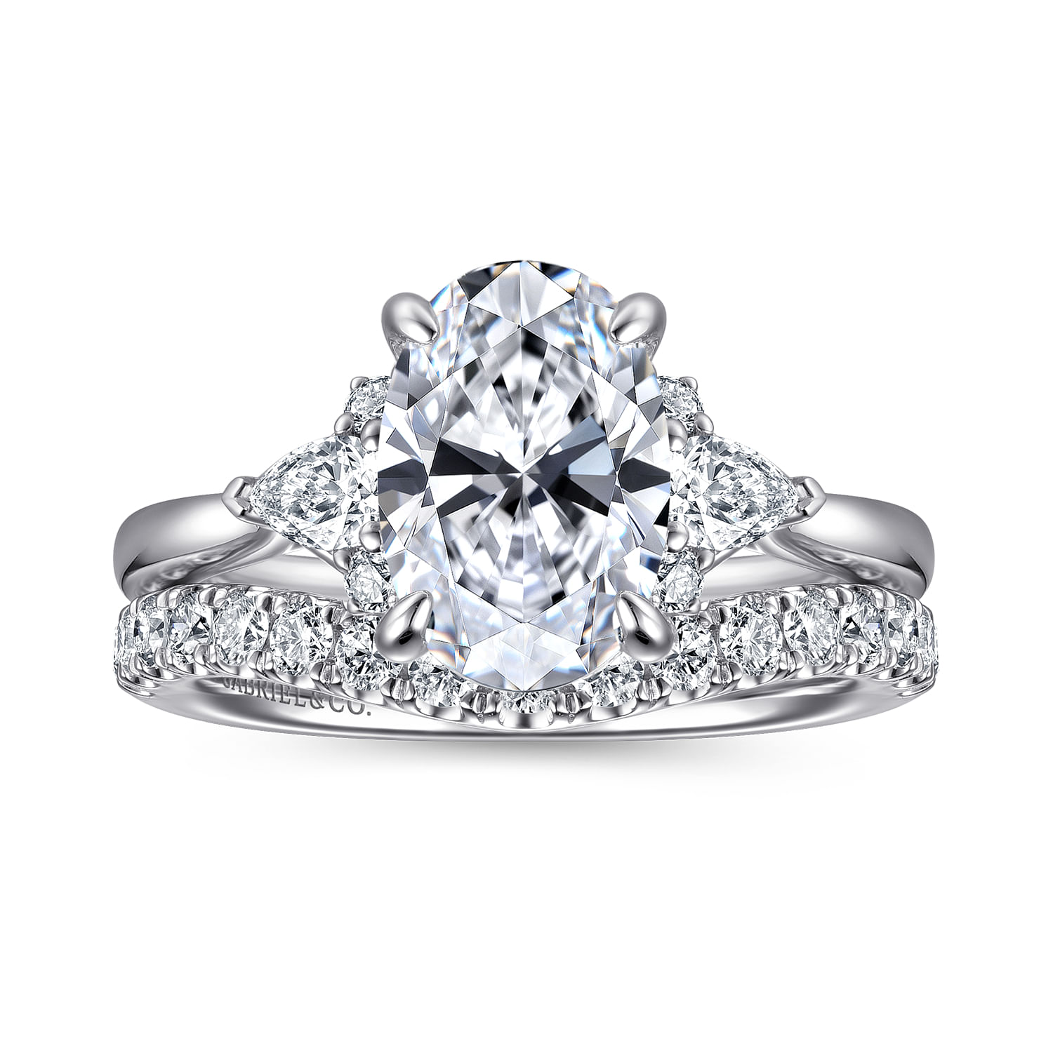 Boa - 14K White Gold Oval Diamond Engagement Ring