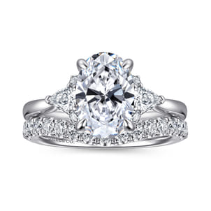 Boa - 14K White Gold Oval Diamond Engagement Ring