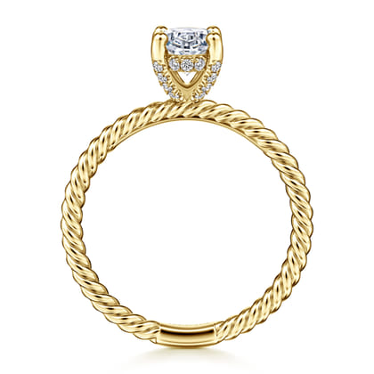 Bobbi - 14K Yellow Gold Oval Diamond Engagement Ring