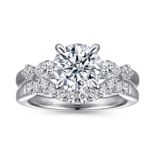 Bonita - 14K White Gold Round Diamond Engagement Ring
