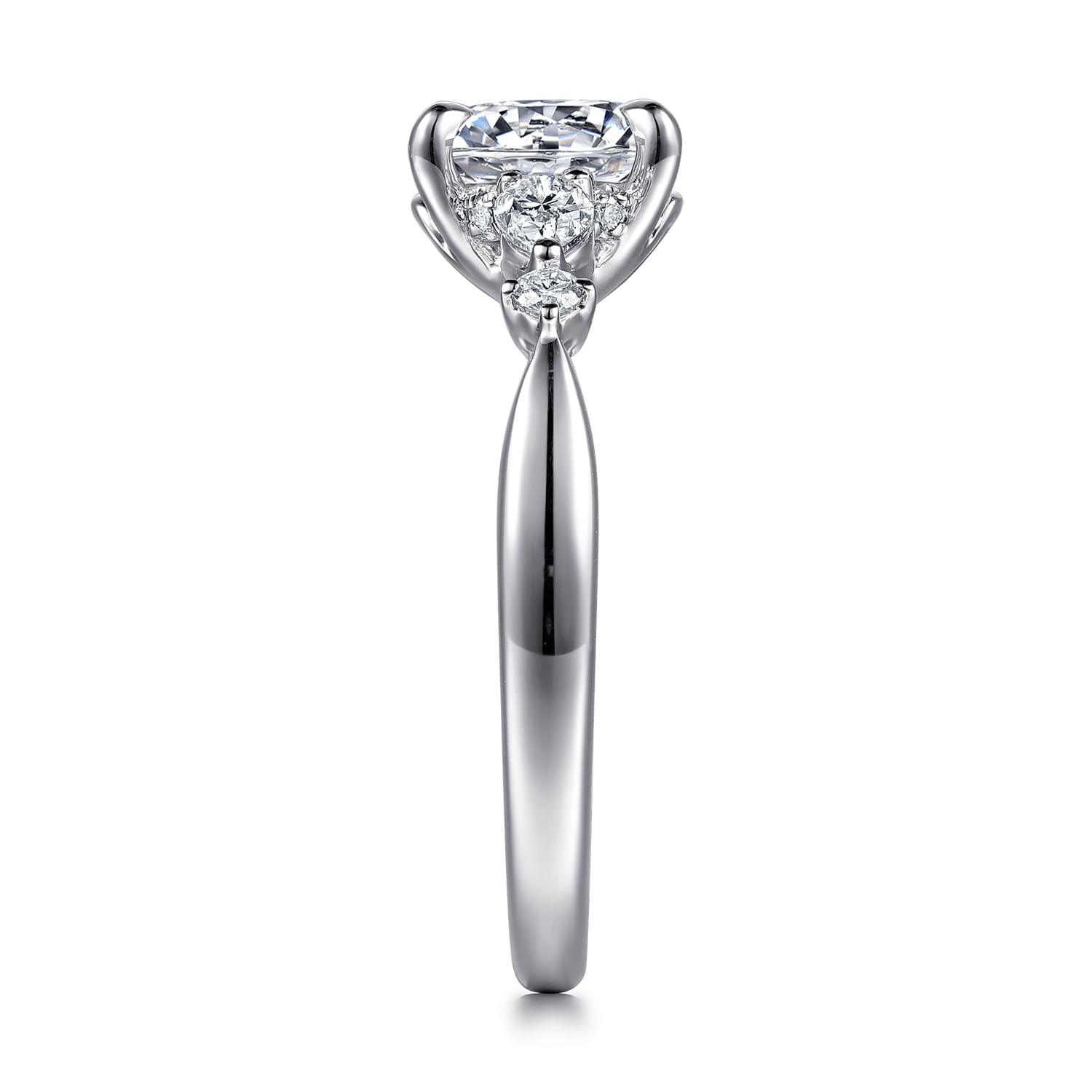 Bonita - 14K White Gold Round Diamond Engagement Ring