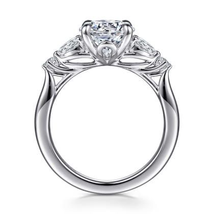 Bonita - 14K White Gold Round Five Stone Diamond Engagement Ring