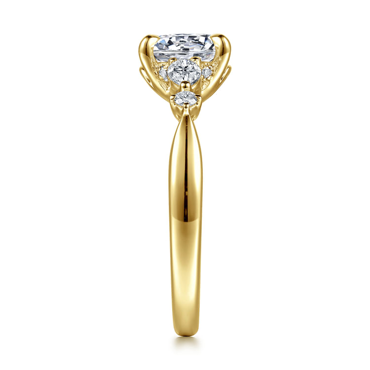 Bonita - 14K Yellow Gold Round Diamond Engagement Ring