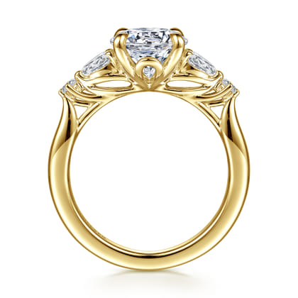 Bonita - 14K Yellow Gold Round Five Stone Diamond Engagement Ring