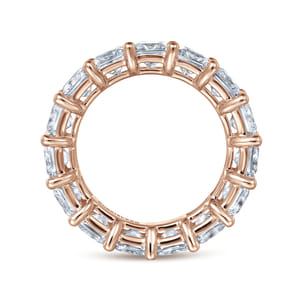 Bordeaux - 14K Rose Gold Princess Cut Shared Prong Diamond Eternity Band