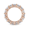 Eternity Band Wedding Ring in 14k Rose Gold with Princess Cut Natural Diamond at Gabriel & Co.