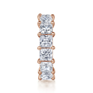 Bordeaux - 14K Rose Gold Princess Cut Shared Prong Diamond Eternity Band