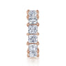 Eternity Band Wedding Ring in 14k Rose Gold with Princess Cut Natural Diamond at Gabriel & Co.