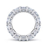 Eternity Band Wedding Ring in 14k White Gold with Princess Cut Natural Diamond at Gabriel & Co.