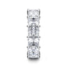 Eternity Band Wedding Ring in 14k White Gold with Princess Cut Natural Diamond at Gabriel & Co.