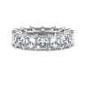 Eternity Band Wedding Ring in 14k White Gold with Princess Cut Natural Diamond at Gabriel & Co.