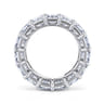Eternity Band Wedding Ring in 14k White Gold with Princess Cut Natural Diamond at Gabriel & Co.