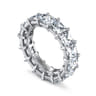 Eternity Band Wedding Ring in 14k White Gold with Princess Cut Natural Diamond at Gabriel & Co.