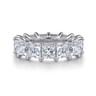Eternity Band Wedding Ring in 14k White Gold with Princess Cut Natural Diamond at Gabriel & Co.