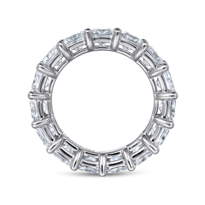 Bordeaux - 14K White Gold Princess Cut Shared Prong Diamond Eternity Band