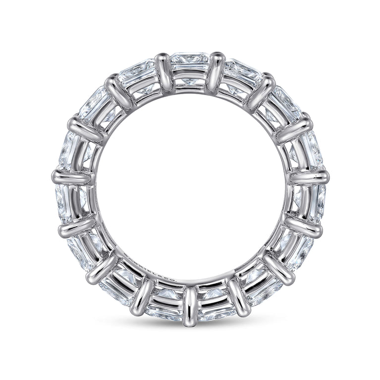 Eternity Band Wedding Ring in 14k White Gold with Princess Cut Natural Diamond at Gabriel & Co. - Shot 2
