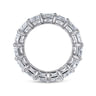Eternity Band Wedding Ring in 14k White Gold with Princess Cut Natural Diamond at Gabriel & Co.