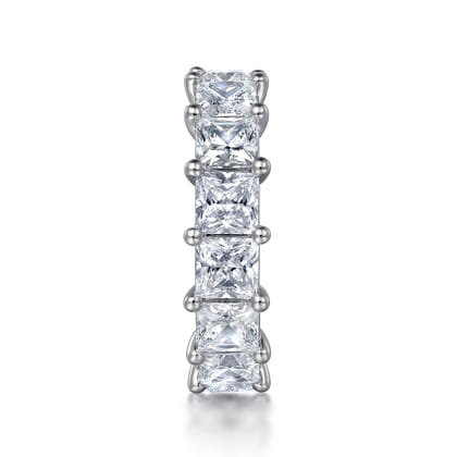Bordeaux - 14K White Gold Princess Cut Shared Prong Diamond Eternity Band