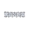 Eternity Band Wedding Ring in 14k White Gold with Princess Cut Natural Diamond at Gabriel & Co.