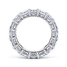 Eternity Band Wedding Ring in 14k White Gold with Princess Cut Natural Diamond at Gabriel & Co.
