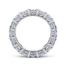 Eternity Band Wedding Ring in 14k White Gold with Princess Cut Natural Diamond at Gabriel & Co.
